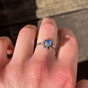 Moonstone and Sterling Silver Ring  sz 6